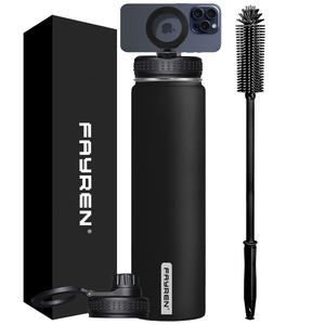 24oz 32oz de acero inoxidable de doble pared termos y termos al aire libre con soporte magnético para teléfono móvil - Product Image 1