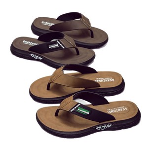 Chanclas de verano para hombre, sandalias de playa con suela gruesa y suave, talla 40-45, color caqui - Product Image 5