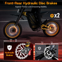 Vélo électrique tout-terrain pour adultes EOEOTWO EX1, moteur sans balais 3000W, >50 km/h, batterie lithium 48V 25Ah, suspension intégrale, freins à disque hydrauliques