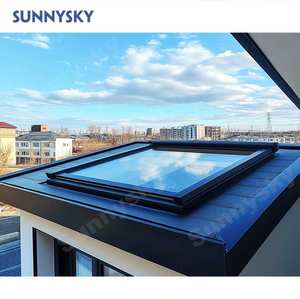 Fenêtre de toit électrique intérieure Sunnysky Design, grande fenêtre panoramique fixe en verre, cadre en aluminium, double vitrage - Product Image 1