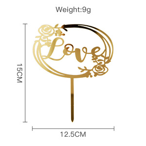 Decorazione per Torta '<span class=keywords><strong>Buon</strong></span> <span class=keywords><strong>Compleanno</strong></span> Papà' in Acrilico Dorato a Specchio, Segnaposto per Torta '<span class=keywords><strong>Buon</strong></span> <span class=keywords><strong>Compleanno</strong></span> Papà', Decorazioni Fai-da-Te per Dessert - Product Image 5