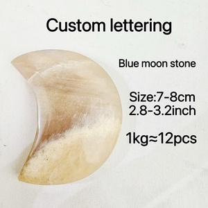 Cristalli Curativi all'Ingrosso, Artigianato in Diaspro Dalmatino Lucidato, Pietra <span class=keywords><strong>Arcobaleno</strong></span> <span class=keywords><strong>Luna</strong></span> Blu per Decorazione - Product Image 4