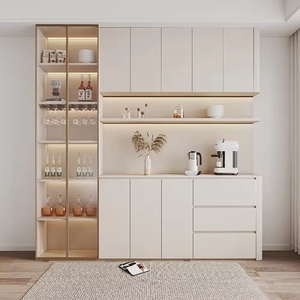 Mueble Bar Multifuncional para Sala <span class=keywords><strong>de</strong></span> Estar con Almacenamiento para Vajilla y Electrodomésticos <span class=keywords><strong>Pequeños</strong></span>, Ideal para Uso en el Hogar - Product Image 4