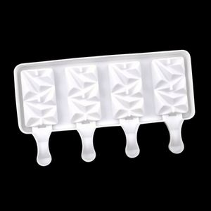 Moule à glaçons en silicone écologique, petit format, forme d'ellipse diamant, pour bâtonnets de crème glacée, qualité alimentaire, fabrication artisanale OEM/ODM - Product Image 3