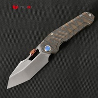 Couteau pliant personnalisé DIY OEM, lame M390, manche en titane, outils tactiques de survie, de chasse, de camping, multifonctionnels, EDC