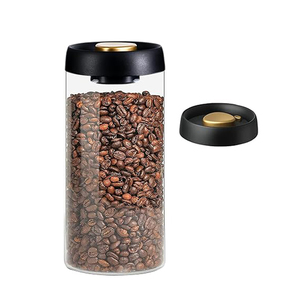 Barattolo in <span class=keywords><strong>Vetro</strong></span> Borosilicato Trasparente Ecologico <span class=keywords><strong>Sottovuoto</strong></span> per Conservazione Chicchi <span class=keywords><strong>di</strong></span> Caffè con Coperchi per Cucina e Campeggio - Product Image 3