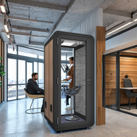 Module de bureau modulaire portable en acier moderne, à hauteur réglable, avec panneaux mobiles et insonorisation 40 dB pour immeubles de bureaux