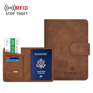 Dompet Pemegang Paspor untuk Pria, Dompet Kulit Tipis untuk Paspor, Cocok untuk Perjalanan Keluarga - Product Image 1