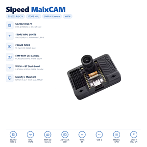 บอร์ดพัฒนา HT Sipeed MaixCAM RISC-V Linux AI กล้องพร้อมระบบจดจำเสียงแบบออฟไลน์ ระบบวิชันซิสเต็มสำหรับตรวจจับวัตถุ รองรับ MaixPy - Product Image 2