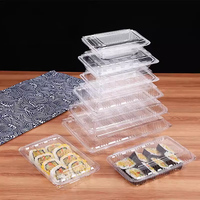 Boîte alimentaire jetable anti-buée, compatible micro-ondes, pour sandwichs, pizzas, nouilles, sushis, contenants OPS, plats à emporter, gelées et sucreries