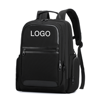 Özel Logo Lüks Yönetici İş Düzenli Minimalist Profesyonel Bilgisayar Laptop Sırt Çantası USB Girişli Su Geçirmez Erkekler İçin
