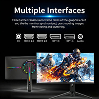 Moniteurs à écran incurvé 34 pouces, moniteur LCD IPS 144 Hz 165 Hz 4K 1080P 3440*1440P, écran de jeu ultra large pour bureau