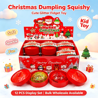 Jouet anti-stress souple en TPR en forme de boulette de Noël, jouet sensoriel à presser, boîte mystère surprise, cadeau pour enfant et adulte, vente en gros