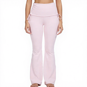 Custom Women Long Sleeve Yoga Crop Top Deep <b>V</b> Neck Stretch <b>Fitted</b> Workout Gym Fitness Activewear Women's Leggings Low MOQ - Product Image 2