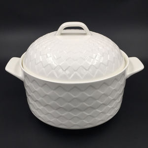 Vente en gros, promotion exceptionnelle, acceptation des commandes personnalisées, grand pot à soupe en céramique <span class=keywords><strong>blanche</strong></span>, nouveau modèle, 3-4L - Product Image 2