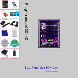 Publicidad Borrable <span class=keywords><strong>Neon</strong></span> LED Iluminado Tablero <span class=keywords><strong>de</strong></span> escritura Intermitente Sensorial LED Tablero <span class=keywords><strong>de</strong></span> dibujo - Product Image 3