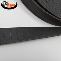Cinturón de tres V de material de goma plano envuelto acanalado negro industrial al por mayor de China