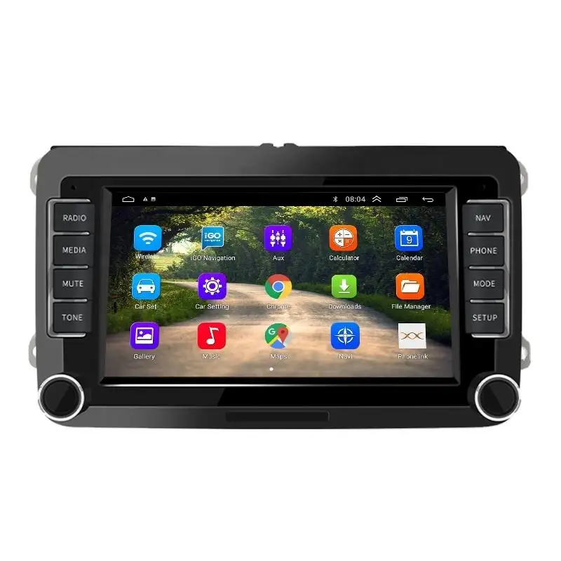 วิทยุติดรถยนต์2 DIN Android 13 GPS 7นิ้วสำหรับ vw/volkswagen Skoda Octavia Golf 5 6 Touran Passat B6 POLO Jetta สเตอริโอ2Din