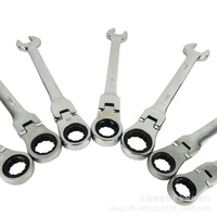 Clé à cliquet à tête flexible 6-32mm clé mixte un ensemble de clés clé à anneau d'engrenage outils à poignée à cliquet Chrome Vanadium