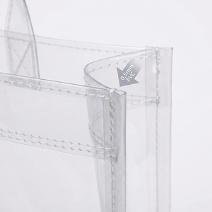 <span class=keywords><strong>Sac</strong></span> fourre-tout en PVC transparent imperméable de 0,5 mm avec double couture, couture industrielle, pour la plage, les voyages et les courses en famille - Product Image 5