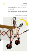Chariot de camping pliable grande capacité 185L, robuste, avec table et roues tout-terrain pour le camping en extérieur