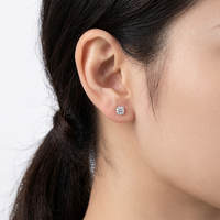Boucles d'oreilles clous en zircon cubique anti-ternissement personnalisées Kirin, hypoallergéniques, en argent 925 véritable, OEM ODM