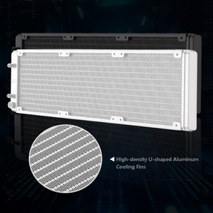 360mm trắng im lặng AIO mát từ bay lên người hâm mộ 0.1mm micro-fin lạnh tấm 3-năm bảo hành AM5/lga1851 1700 - Product Image 6