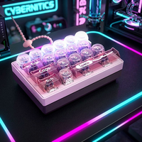 Clavier mécanique en plastique personnalisé pour enfants, jouet anti-stress lumineux à LED avec lumières courantes, son de clic ASMR, pour soulager le stress et presser au bout des doigts