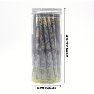 50 Classic Pre-Rolled Slim para conos en bruto Puntas delgadas personalizadas Dólar de combustión lenta Tamaño King para fumar Papeles Encendedores y - Product Image 1