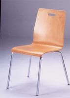 Ensemble de chaises de salle à manger empilables modernes en bois de luxe