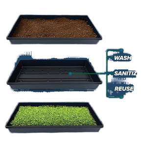 1020 hạt giống bắt đầu khay nhiệm vụ nặng nề màu đen biểu tượng tùy chỉnh carton hình chữ nhật hạ môn haosen sản phẩm nhựa KHAY TRỒNG hông một cách tự do - Product Image 3