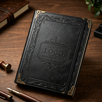 Carnet en cuir A5 à couverture rigide, pages lignées, durable et portable, personnalisable, idéal pour les étudiants – Vente directe usine