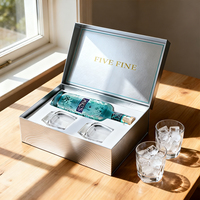 Scatola Regalo di Lusso per Bottiglie di Vino con Laminazione Opaca e Rivestimento UV, Scatole di Spedizione in Cartone Rigido con Logo Personalizzato