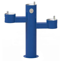 Fontaine à eau froide extérieure personnalisée en acier inoxydable 304 avec support et filtre certifié NSF, fonctionnement manuel, usage commercial