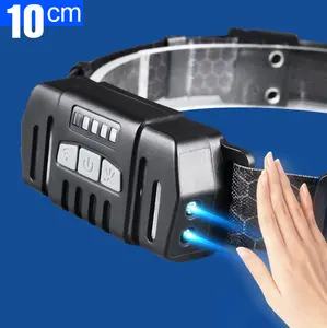 New Led Induction Headlamp Outdoor Strong Light Charging Zoom Model Cob Running Headwear Fishing Light