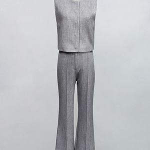 Costume pour femme personnalisé OEM ODM de haute qualité, veste décontractée, haut et pantalon pour la saison printemps-automne - Product Image 4