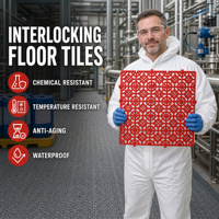 Dalles de sol de garage imperméables, dalles modulaires en plastique PP emboîtables, revêtement antidérapant pour atelier, détaillage automobile