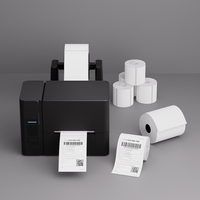 Imprimante d'étiquettes à ruban à transfert thermique de haute qualité 300dpi Machine d'expédition de codes à barres de style couleur avec logiciel gratuit en Stock