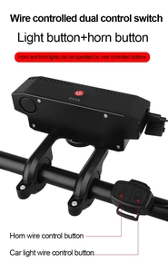 HSD J1018 Nouveau phare de vélo VTT à LED rechargeable par USB, lampe de <span class=keywords><strong>cyclisme</strong></span> étanche avec <span class=keywords><strong>klaxon</strong></span> intégré - Product Image 5