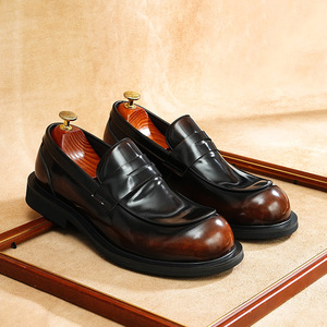 Bottes de cheville rétro pour homme 2025, style chevalier, marron, avec semelles épaisses et douces, pour printemps, automne/hiver, modèles de bottes longues - Product Image 5