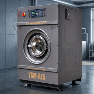 Lavadora Industrial Eléctrica de Acero Inoxidable, Extractora de 15 kg, Totalmente Automática con Sistema de Amortiguación - Product Image 2
