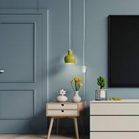 Cordon d'alimentation avec interrupteur et douille E27 en ABS de 1,8 m, prise EU, pour ampoules LED suspendues, luminaires et suspensions.