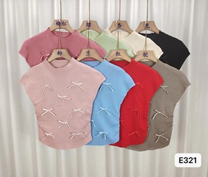 Bán buôn áo len nữ tay ngắn kiểu dáng mới 2025, áo kiểu thời trang - Product Image 5