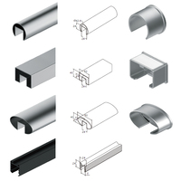 Kit complet de quincaillerie en acier inoxydable pour balustrade d'escalier avec supports de connexion et pinces de fixation