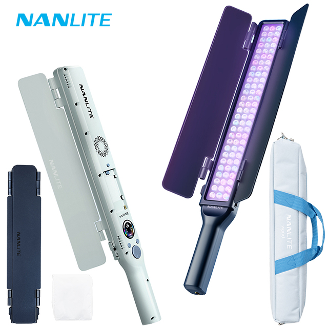 Nanlite Wand Full-color Handheld LED Light 2700K-7500K RGB Stick Light CRI 95 App Control Portable Studio Outdoor Live Light