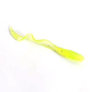 Newbility <span class=keywords><strong>de</strong></span> silicona colorido brillo bobinado cola <span class=keywords><strong>gusano</strong></span> señuelo <span class=keywords><strong>de</strong></span> la pesca <span class=keywords><strong>de</strong></span> PVC ambiental señuelo <span class=keywords><strong>gusano</strong></span> <span class=keywords><strong>de</strong></span> plástico suave - Product Image 1