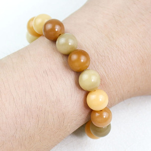 Multi Gem Bodhi Root <b>Bracelet</b> 12mm Round Beads Rainbow Colors Unisex <b>Couple</b> <b>Bracelet</b> Everyday Wear - Product Image 3