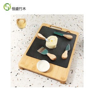 Ensemble de planches à fromage en bambou et bois Hengsheng, planche à découper en bambou avec couteaux, outil de cuisine écologique pour servir le fromage - Product Image 2