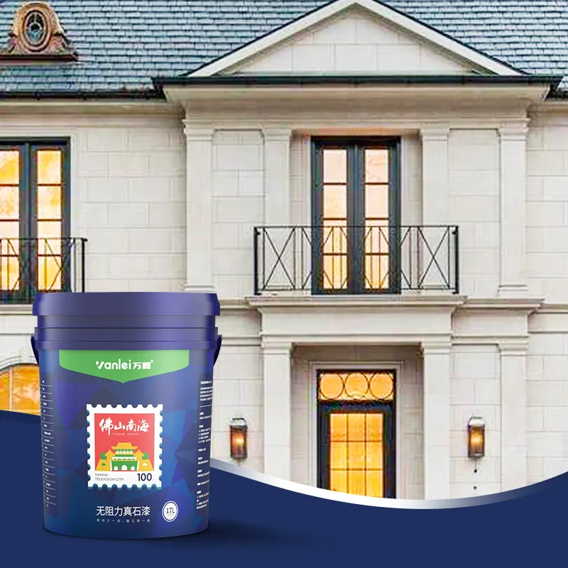 Wanlei Factory Price Extraordinary Weather Resistance Stone Effect Paint Real Stone Paint