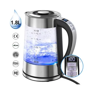 Vitesse Faire bouillir l'eau bouilloire électrique 1.8L 1500W Wasserkocher Cool Touch Poignée LED LightBoil Protection sèche Elektrische ketel